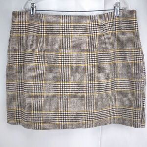 Forever 21+ Checkered Plaid A-Line Lined Skirt Women's Size 2X Classic Retro